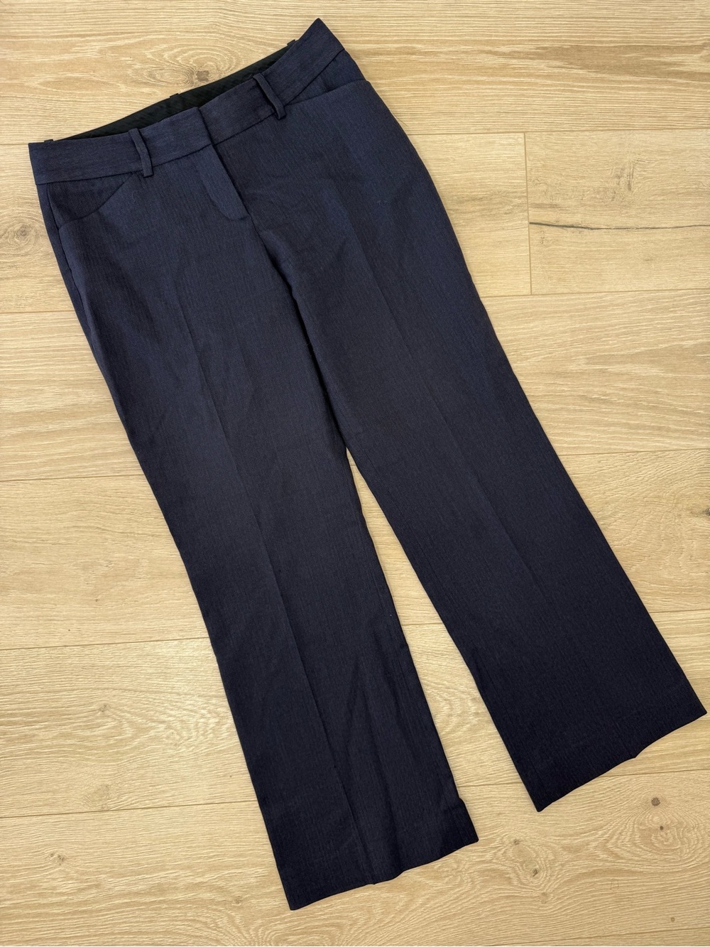 Theory Navy Blue Max C Wool Trouser